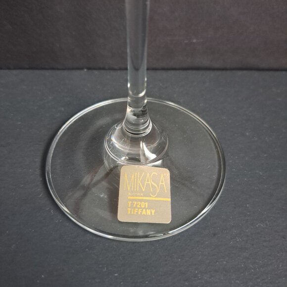 Mikasa Tiffany T7201 Champagne Flute 8.5" Austria Crystal Fluted Glass Elegant - Picture 7 of 9